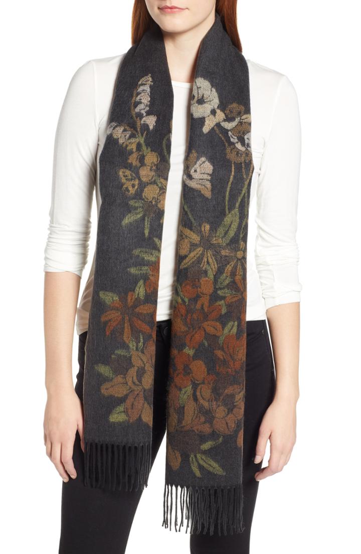 Women's Echo Floral Jacquard Scarf