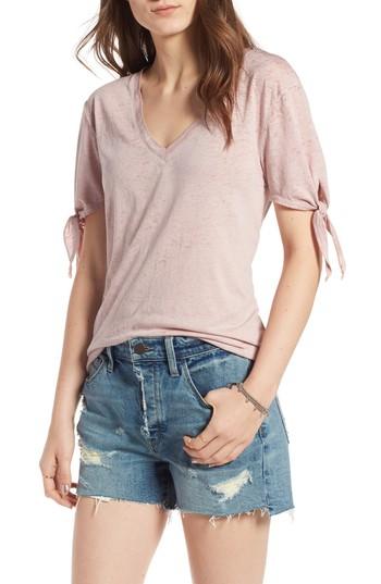 Women's Treasure & Bond Tie Sleeve Tee - Pink