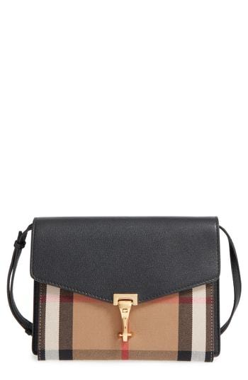 Burberry 'small Macken' Check Crossbody Bag - Black