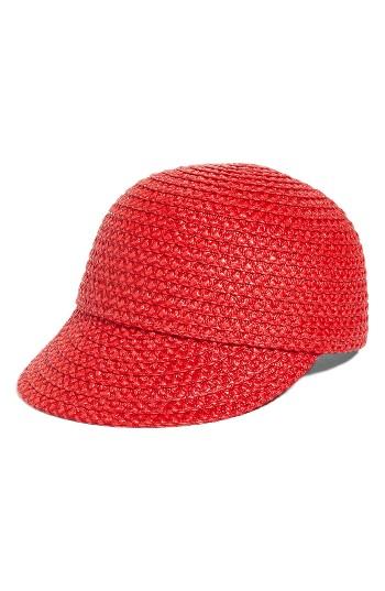 Women's Eric Javits Mondo Woven Cap - Red