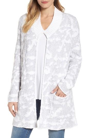 Women's Eileen Fisher Organic Cotton Pocket Cardigan, Size - Grey