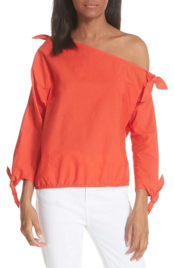 Women's Joie Colissa One-shoulder Cotton Blouse, Size - Orange