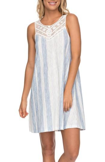 Women's Roxy Azure Escape Stripe Shift Dress - White