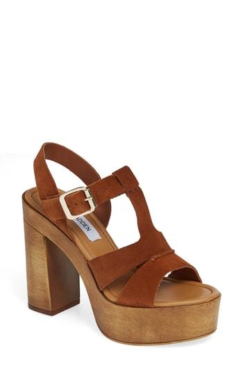 Women's Steve Madden Lucile Platform Sandal M - Brown