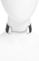 Women's Topshop Chain Faux Leather Buckle Choker
