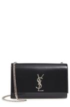 Saint Laurent Medium Kate Calfskin Leather Crossbody Bag - Black