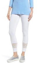 Women's Hue Lace Block Skimmer Leggings - White