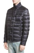 Men's Moncler Forbin Stand Collar Quilted Down Jacket - Blue