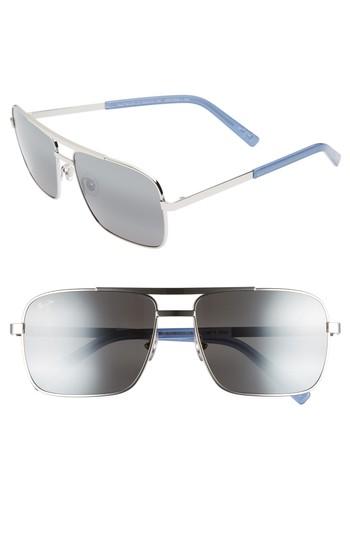 Men's Maui Jim Compass 60mm Polarized Aviator Sunglasses - Gunmetal/ Maui Rose