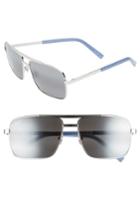 Men's Maui Jim Compass 60mm Polarized Aviator Sunglasses - Gunmetal/ Maui Rose