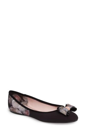 Women's Ted Baker London Immep Bow Flat .5 M - Black