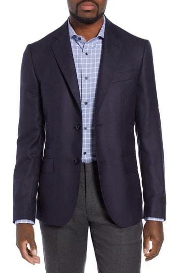 Men's Nordstrom Signature Trim Fit Loro Piana Cashmere Blazer S - Blue