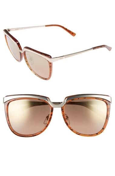Women's Mcm Teacup 55mm Sunglasses - Burnt Visetos