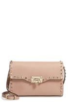 Valentino Garavani Medium Rockstud Leather Shoulder Bag - Beige