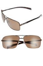 Men's Polaroid Eyewear 64mm Polarized Aviator Sunglasses - Brown