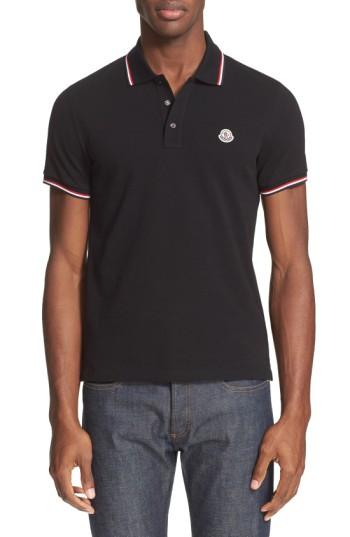 Men's Moncler Tipped Cotton Pique Polo