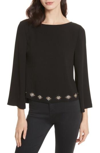 Women's Elizabeth And James Nico Embellished Top - Black