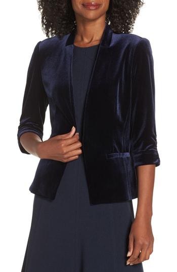 Women's Eliza J Velvet Blazer - Blue