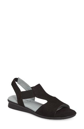 Women's David Tate Ash Sandal M - Black