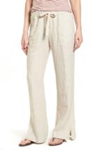 Women's Caslon Linen Track Pants - Beige