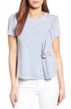 Women's Caslon Ruffled Short Sleeve Tee - Grey