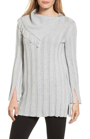 Women's Chaus Fringe Cowl Neck Sweater