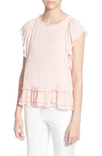Women's Catherine Catherine Malandrino Hollis Ruffled Top - Pink