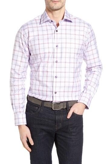 Men's Robert Talbott Crespi Iv Tailored Fit Sport Shirt - Purple