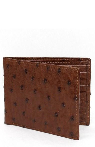 Men's Torino Belts Genuine Ostrich Bifold Wallet -