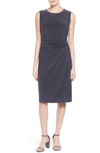 Women's Nic+zoe Jersey Twist Front Sheath Dress - Grey