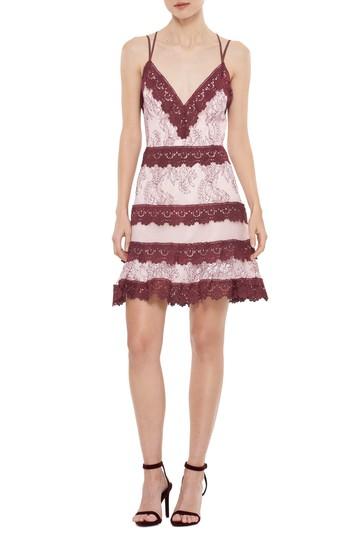 Women's La Maison Talulah Sensibility Tiered Lace Minidress, Size - Pink