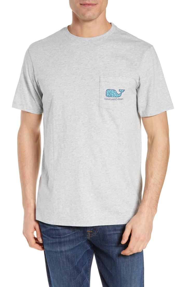 Men's Vineyard Vines Fish Hooks Whale T-shirt - Grey