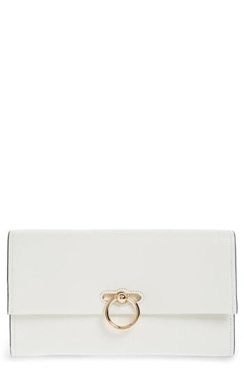 Rebecca Minkoff Jean Leather Clutch - White