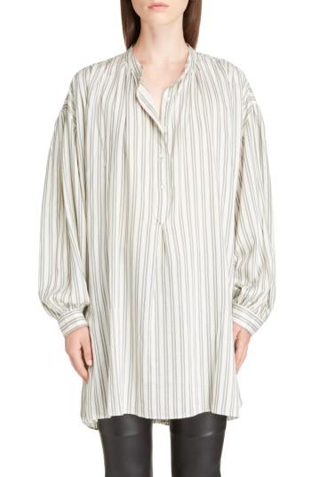 Women's Isabel Marant Idoa Stripe Tunic Us / 34 Fr - White