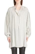 Women's Isabel Marant Idoa Stripe Tunic Us / 34 Fr - White