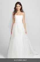 Women's Amsale 'hailee' Silk Organza Strapless Flared Gown