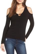 Women's Bp. Keyhole Cold Shoulder Top, Size - Black