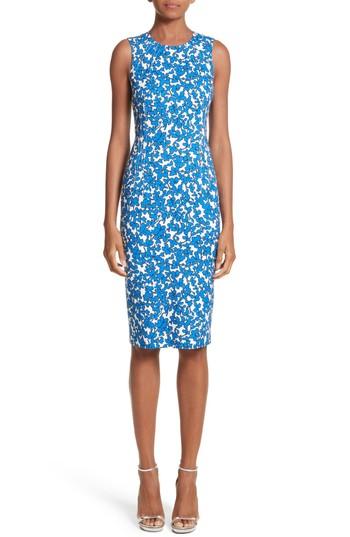 Women's Michael Kors Floral Print Sheath Dress - Blue