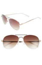 Women's Chelsea28 Alibi 59mm Metal Aviator Sunglasses - Gold- White Epoxy