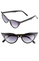 Women's Bp. 52mm Exaggerated Mini Cat Eye Sunglasses - Black