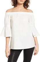 Women's Storee Bell Sleeve Off The Shoulder Top - White