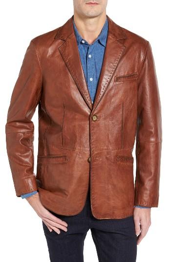 Men's Missani Le Collezioni Lamb Leather Blazer