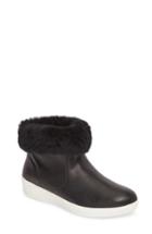 Women's Fitflop Skatebootie(tm) With Genuine Shearling Cuff M - Black