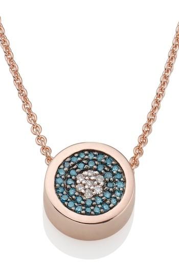 Women's Monica Vinader Evil Eye Diamond Pendant Necklace