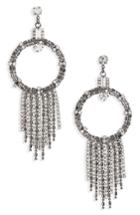 Women's Bp. Crystal & Chain Circle Drop Earrings
