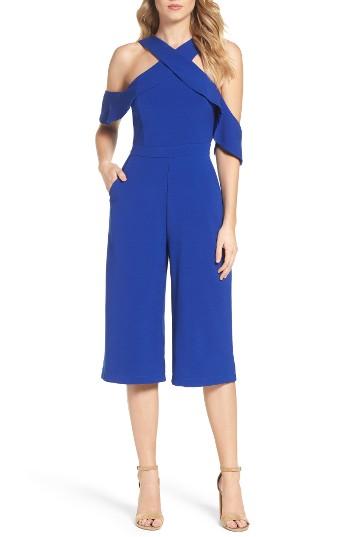 Women's Adelyn Rae Cold Shoulder Culotte Jumpsuit