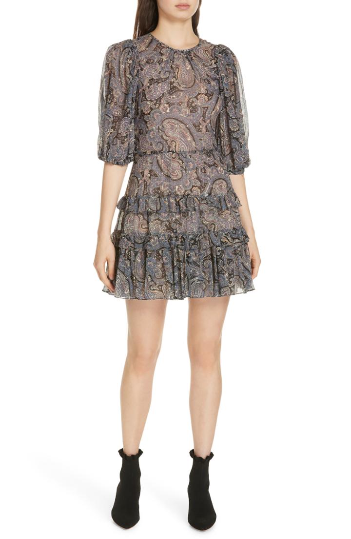 Women's Rebecca Taylor Slene Paisley Dress - Blue