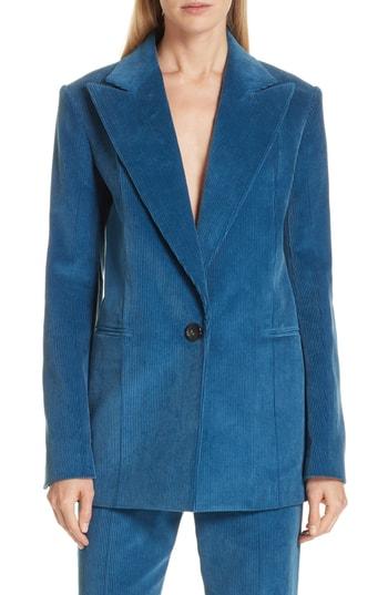 Women's Helmut Lang Corduroy Blazer - Blue