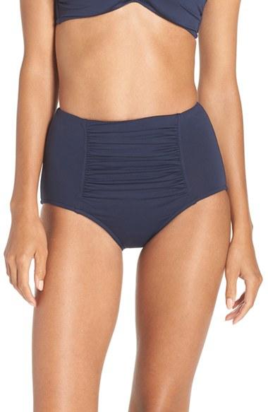 Women's Seafolly High Waist Bikini Bottoms Us / 8 Au - Blue