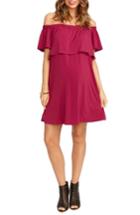 Women's Rosie Pope Luisa Off The Shoulder Maternity Dress - Purple